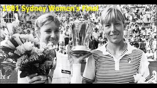 1981 Sydney Women's Final: Evert defeats Navratilova  (HIGHLIGHTS)