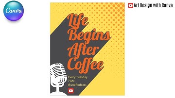 How To Create Poster Design Using Canva Long Shadow Text | Canva Tutorial