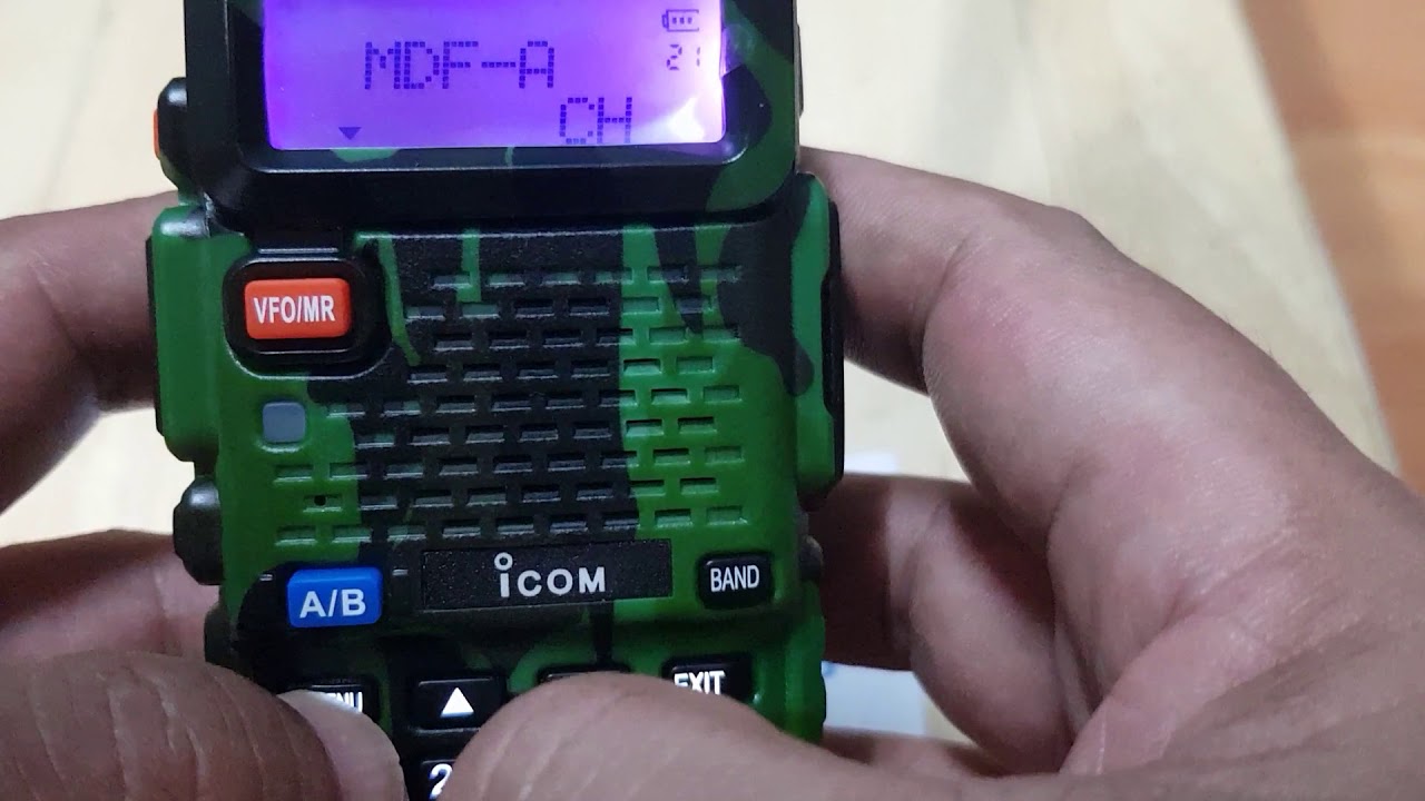 วิธีเปลี่ยน ch เป็นความถี่ ch display Icom uv 95