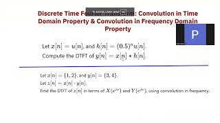 Fourier Analysis DTFT Numericals wid convolution,multiplication, correlation, modulation properties