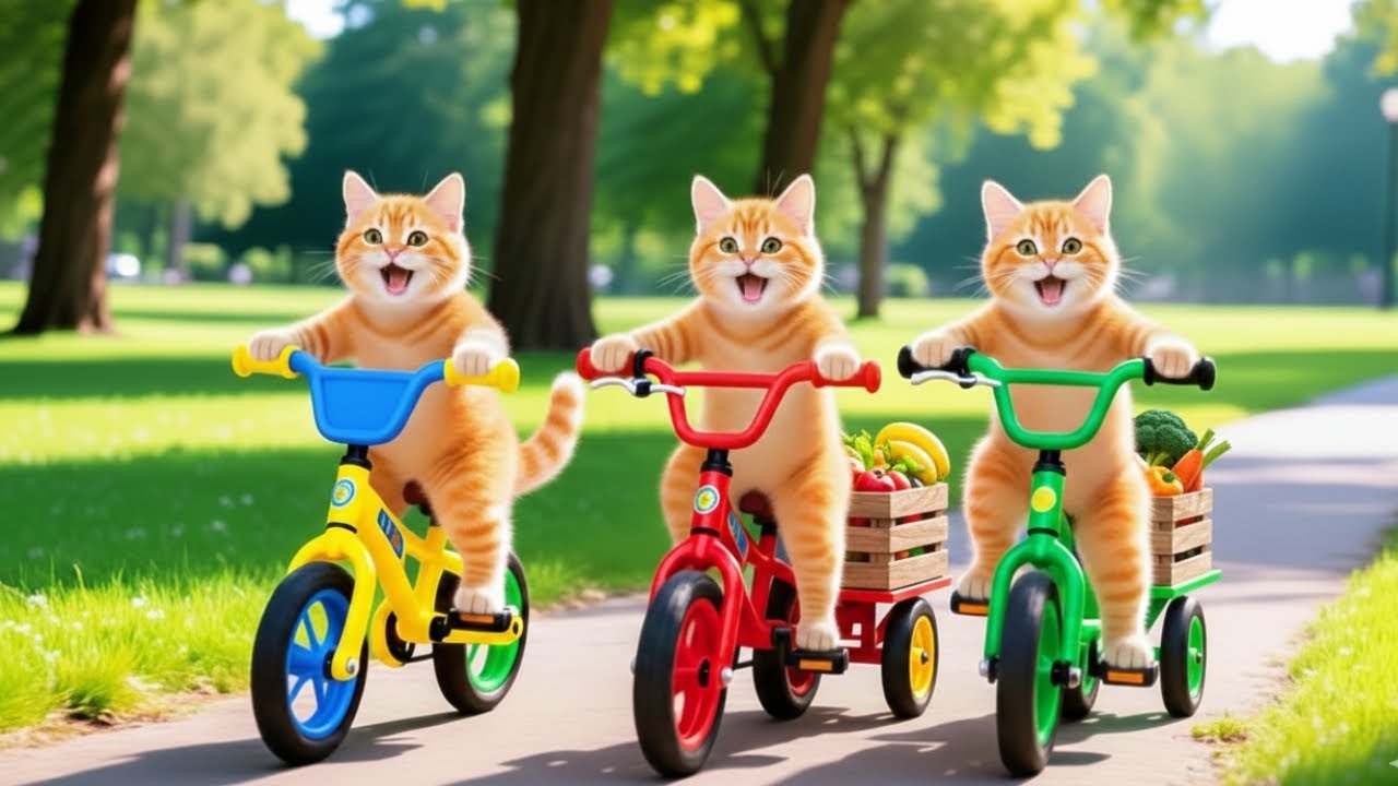 Mama Cat and Kittens Go Shopping Make Balloon Crafts and Prepare for Summer