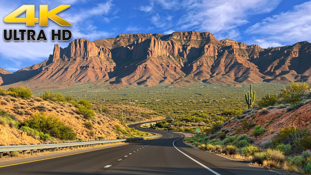 Phoenix to Flagstaff Complete Arizona Desert Scenic Drive 4K