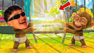 Fugindo da jaula do ZOOLÓGICO com o macaco cezinha - i AM monkey VR