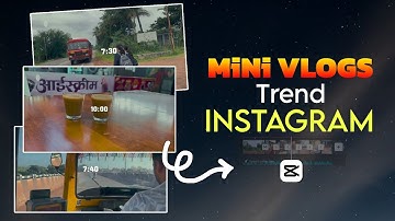Mini Vlog Trend Instagram Reels | Instagram Trending Mini Vlogs Video Editing | Capcut Editing