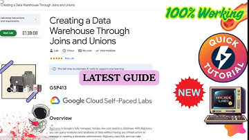 Creating a Data Warehouse Through Joins and Unions #GSP413 #qwiklabs #arcade
