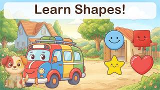 Learn Shapes for Kids 🔷 with Pippo & Theo | Circle, Square, Triangle, Star, Heart