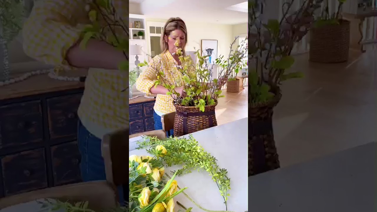 Making a Spring Front Door Basket