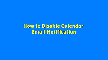 Google Calendar - How to disable email notification
