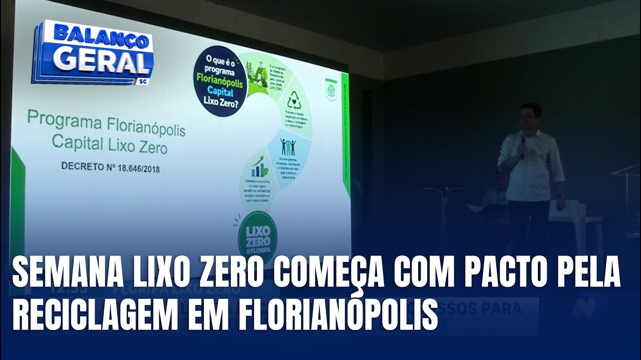 Florianópolis lança pacto com 12 compromissos para reduzir resíduos