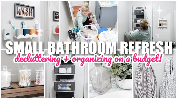 SMALL BATHROOM ORGANIZATION ON A BUDGET!  MOBILE HOME CLEAN AND ORGANIZE WITH ME!