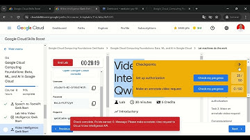 Video Intelligence: Qwik Start - Cloud Computing - H566A - 2024