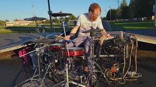 Tubelord - Night Of Pencils Live Drum Cover At A Skatepark