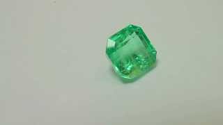 Flashy Light Green Colombian Emerald Cut 2.79Cts