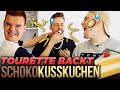 Tourette backt Schokusstorte in @rewinside Gesicht für Tims Oma!