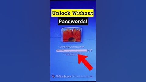 windows 7 password reset, unlock windows 7 without password #shorts #windows7 #smritycomputer