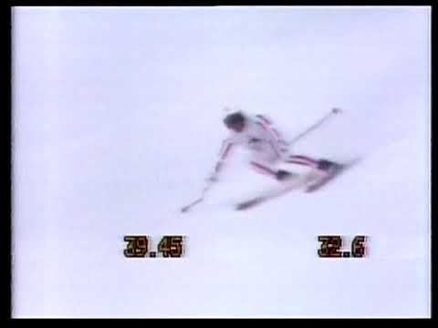 Winter Olympics 1980 Lake Placid Skiing - Downhill - Harti Weirather Run - RARE footage!@
