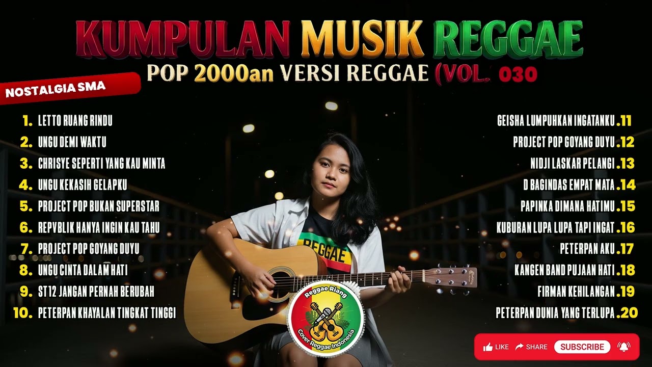 Kompilasi 20 Lagu Pop Indonesia Cover Reggae Vol. 30 — Nostalgia 2006–2012 🎶