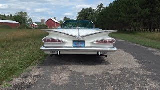 1959 Chevrolet Impala Convertible 348 CI Engine in White & Ride My Car Story with Lou Costabile