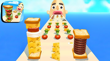 Sandwich Runner ​​Gameplay | All Levels 56-58