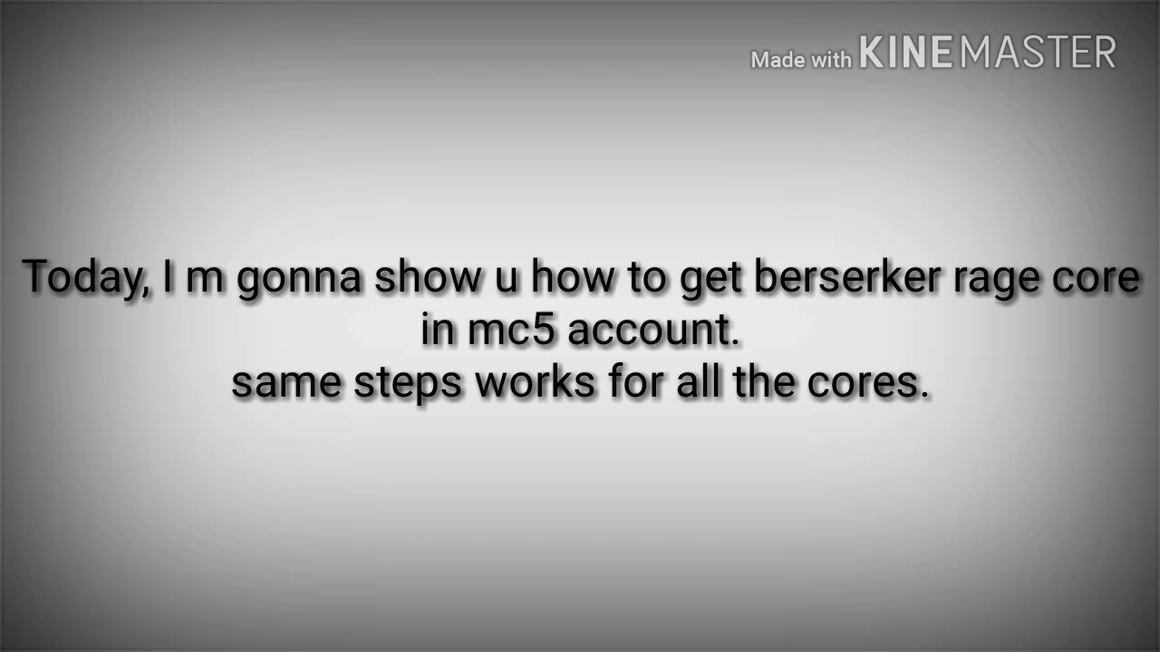How to unlock epic MC5 cores(Berserker rage,ethernal) etc DOZER GAMING