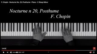 F. Chopin - Nocturne No. 20, Posthume - Piano - C Sharp Minor chords