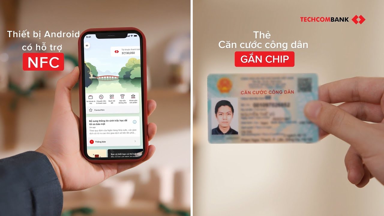 HƯỚNG DẪN CẬP NHẬT SINH TRẮC HỌC TRÊN APP TECHCOMBANK MOBILE THIẾT BỊ ANDROID - youtube