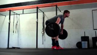 Snatch Pull with Pause at knee@185