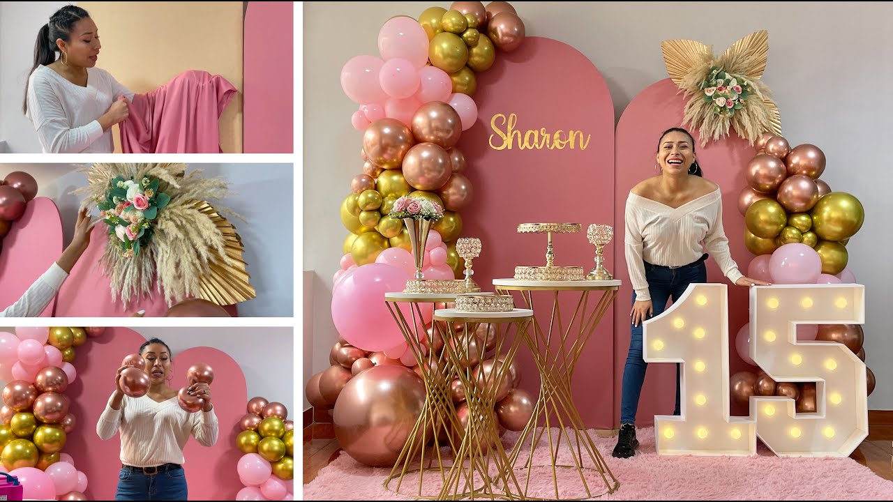 DECORACIÓN BARBIE PARA FIESTA TEMÁTICA CON ESTRUCTURA ROSA, QUINCE AÑOS, 30  AÑOS, CUMPLEAÑOS