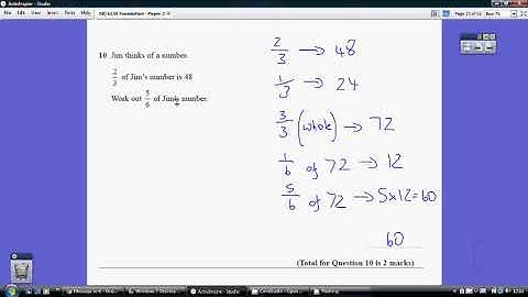 6) Edexcel GCSE Maths Foundation Tier Paper 3 -  8 November 2017
