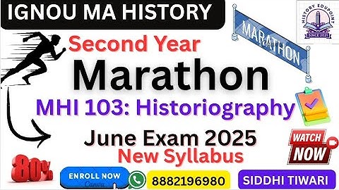MHI 103/03:Historiography Marathon Class|IGNOU MA History June orDecember Exam2025 by Siddhi Tiwari