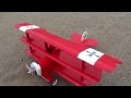 The red baron rc plane built using white foam board