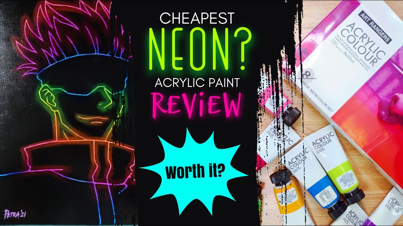 NEON ACRYLIC PAINT REVIEW, Art Rangers Acrylic Paint