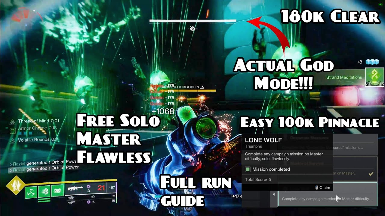 You have 2 Days left for an easy Lone Wolf Triumph! Solo Master Breakneck - God Mode glitch! 180K