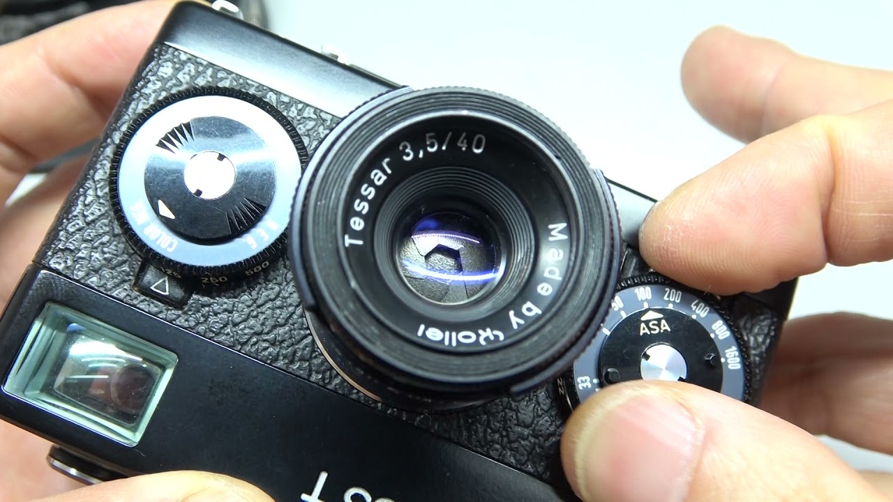 Rollei 35 T Tessar 40mmF3.5 ローライ テッサー Black 黒 + 革ポーチ