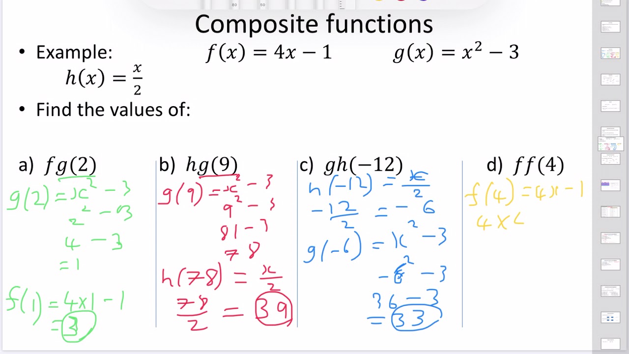 Lesson 2 Composite functions GCSE maths YouTube