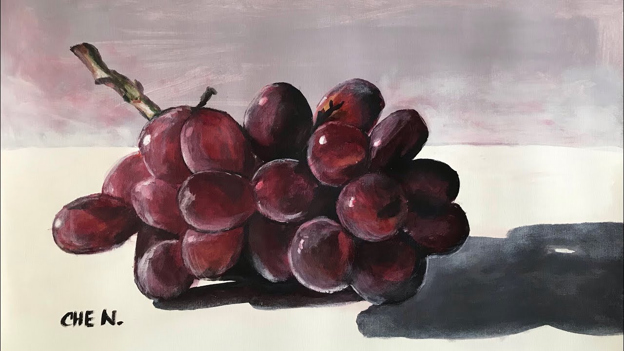 How To Paint Realistic Grapes Using Acrylics Tutorial By Cheryl Maxresdefault
