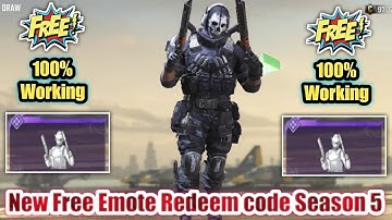 New Emote in codm | New Emote Redeem code codm June 2021 | Season 5 Free Emote codm 2021