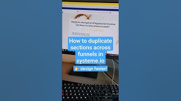 How to duplicate sections across funnels in Systeme.io #systemeio #shorts