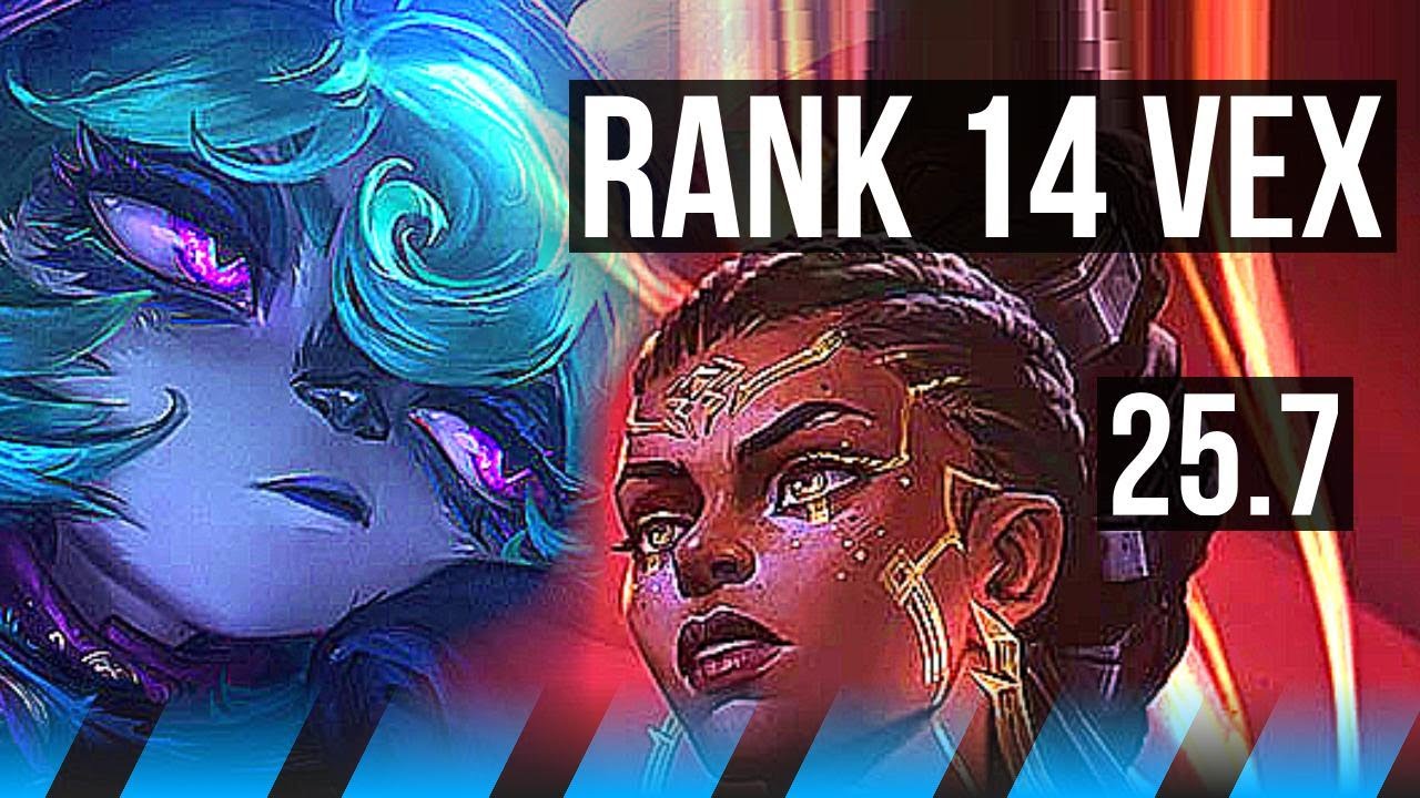 VEX vs MEL (MID) | 9/1/3, 67% winrate, Dominating, Rank 14 Vex | KR Grandmaster | 25.7