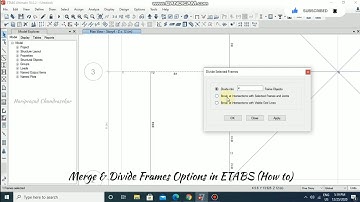 Merge & Divide Frames in ETABS (How to)