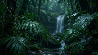 (No Ads) Rain on Leaves in a Quiet Forest | ASMR Rain Sounds for Sleep, Study and Relaxation