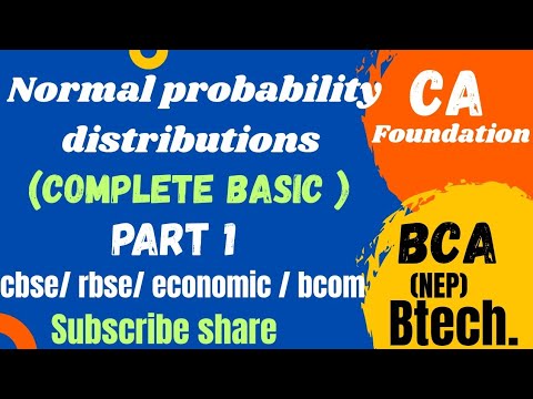 Normal probability distributions for CA FOUNDATION/ BCA/ BTECH/ BCOM ...