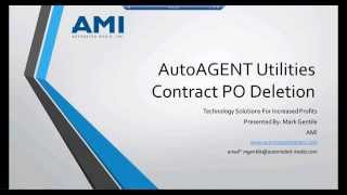 Autoagent Utilities Contract Po Deletion