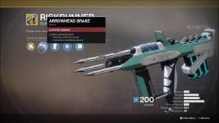 Destiny 2 New Exotic Submachine Gun Riskrunner