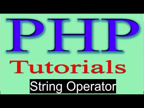 php tutorial in hindi part 13 String Operator in PHP