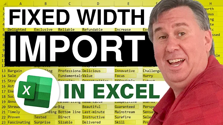 Importing Fixed Width Files - 458 - Learn Excel from MrExcel Podcast