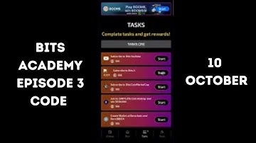 Bits YouTube Secret Code Today 10 October | Investment Strategies In Cryptocurrency Episode 3 Secret