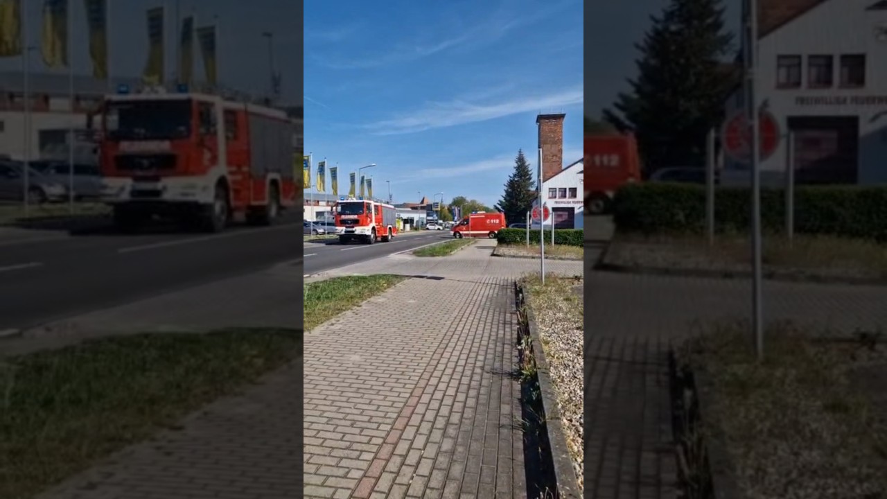 Einsatzfahrt LF20 FF Schweinitz + ELW1 FF Jessen(Elster) - Kurzvideo!!