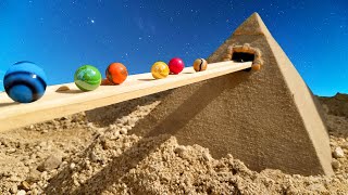 Pyramid Marble Run Race Survival !!