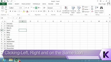 Microsoft Office Excel 2013 Tutorial: Clicking - Left, Right and on the Smart Icon | K Alliance